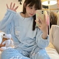 thumbnail image 2 of Pijamas de Hello Kitty Kawaii Sanrios serie Cinnamoroll My Melody Kuromi 2022 Otoño/Invierno nueva ropa de casa de felpa de dibujos animados lindos de Anime, 2 of 4