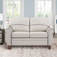 thumbnail image 1 of 58" W Sectional Sofa 2 Seat Couch, Mid-Century Sofa with PU Leather, Couches Sofas for Living Room Apartment Bedroom, Comfortable Small Couches for Small Spaces, 1 of 8