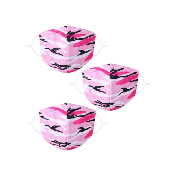 3 PCS Washable Resuable Breathable 2 Layer Cloth Fabric Face Mask, CP