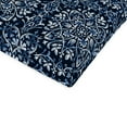 thumbnail image 4 of Jordan Manufacturing 44" x 22" Dresden Midnight Navy Damask Rectangular Outdoor Chair Cushion with Ties and Hanger Loop, 4 of 13