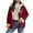 Hearts jackets-Wine, variant on Gamivast Women Sherpa Lined Jackets Fashion Winter Fuzzy Fleece Hooded Full Zip Coats Oversized Long Sleeve Outerwear with Pockets Clothes for Cold Weather