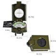 thumbnail image 2 of Zinc Portable Multifunctional Military Zinc Alloy  with Inclinometer for Camping Hiking Hunting, 2 of 8