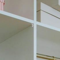 HOMEMAXS  50 Pcs L Brackets for Shelves Shelf Support Kitchen Adjustable Black White