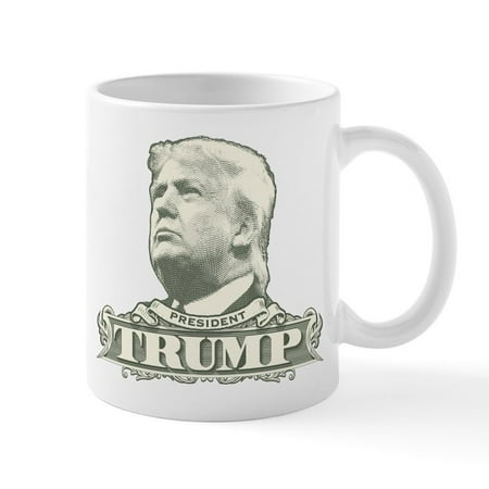 

CafePress - Donald Trump Dollar Bill Mug - 11 oz Ceramic Mug - Novelty Coffee Tea Cup