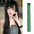 thumbnail image 3 of Wig Tape In Hair Extensions Sparkly Heat Glitter Fairy Long Party Festival Colored Accessories for Girls, 3 of 3