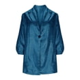 thumbnail image 4 of QHFBli Womens Sequin Jackets 3/4 Sleeve Open Front Blazer Shiny Party Jacket Comfy One Button Sparkly Party Jacket, 4 of 5