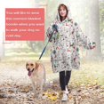 thumbnail image 4 of Wearable Oversized Blanket,White Christmas Deer and Gift Pattern Wearable Blanket Hoodie for Adults,Cozy Hooded Blankets with Super Pockets,Super Warm Fuzzy Pullover for Women & Men, 4 of 6