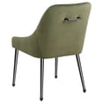 thumbnail image 3 of Pemberly Row Contemporary Fabric Upholstered Dining Side Chairs in Olive, 3 of 11
