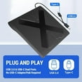 thumbnail image 4 of USB 3.0 Type C External Optical Drive DVD CD RW Player Burner Reader Writer Luxury Disk Drive ,Widely Use, 4 of 6