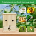 thumbnail image 4 of Trampas para abejas carpinteras Nameiec, paquete de 2, de madera para exterior, 4 of 6