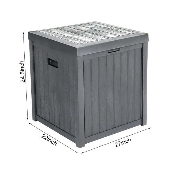 51-Gallon Outdoor Deck Box, Waterproof Storage Container Storage