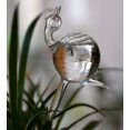 thumbnail image 1 of 2pcs Snail Shape Hand Blown Clear Glass Self Watering Durable Mini Transparent Plant Watering, 1 of 3