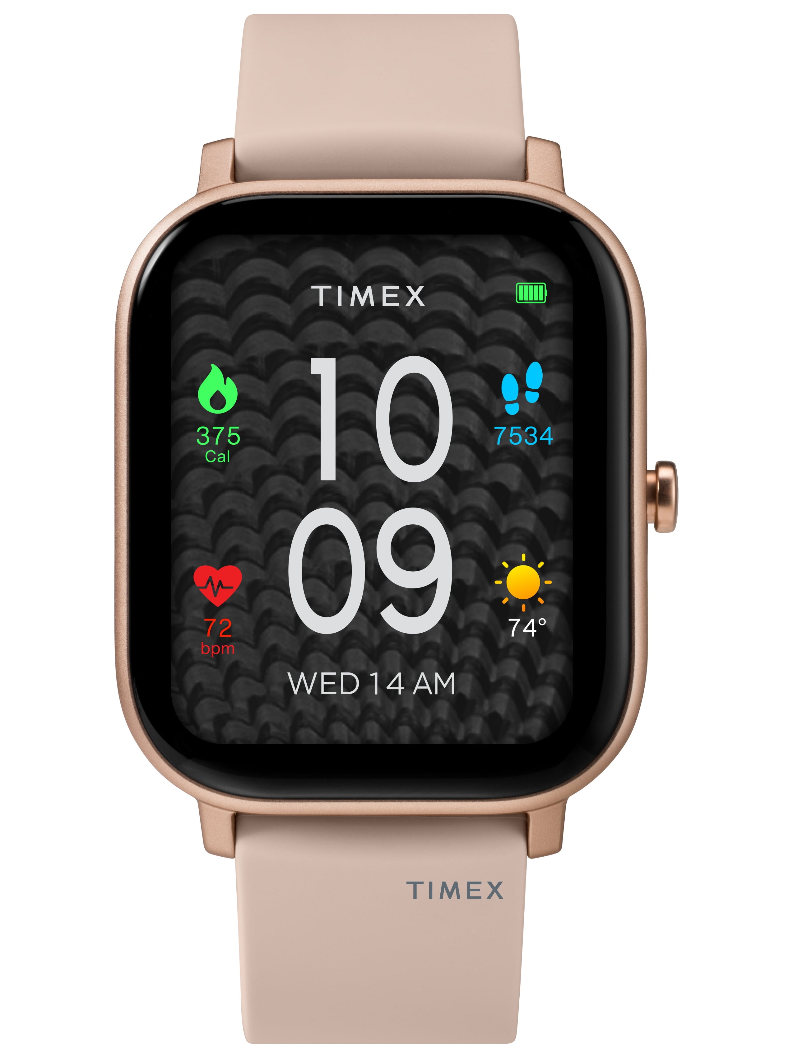 Timex Metropolitan S Amoled Smartwatch with GPS & Heart Rate 36mm – Rose  Gold-Tone with Blush Silicone Strap 