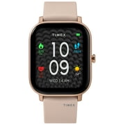 Timex Metropolitan S AMOLED Smartwatch with GPS & Heart Rate 36mm – Rose Gold-Tone with Blush Silicone Strap