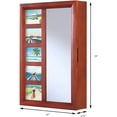 thumbnail image 7 of Proman Products Venice Wall Mount Jewelry Armoire, Jewelry Cabinet, Jewelry Storage WM17230 with Photo Frame, Mirror, Drawers, 16"W x 23"H x 4.75"D, Dark Mahogany, 7 of 7