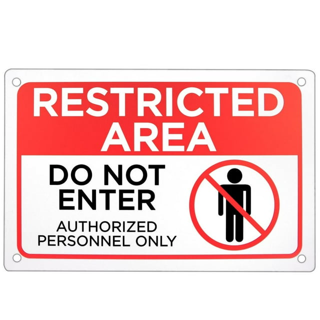 [Pack of 3] - Restricted Area - Do Not Enter Sign 18