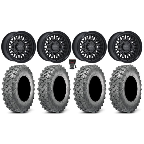 Raceline Omega 14" Wheels Black 28" Lynx SXS Tires Polaris RZR XP 1000 / PRO XP / Ranger XP 900/1000