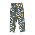 thumbnail image 6 of Uemuo Flowers and Bee Pattern Women's Wide Leg Palazzo Lounge Pants with Pockets Light Weight Loose Comfy Casual Pajama Pants-Medium, 6 of 9