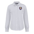 thumbnail image 2 of Women's-Cutter & Buck  White Orlando City SC Advantage Tri-Blend Eco Soft Pique Long-Sleeve Knitted Button-Up Top, 2 of 3