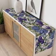 thumbnail image 4 of Spring Flowers Table Runner - 108 Inch Long, Kitchen Dining Table Runner Dresser Scarves, Purple Hydrangea Orchid Floral Country Beige Farmhouse Decor for Coffee Tables Wedding Party Banquet, 4 of 8