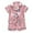 Pink, variant on Toddler Baby Boys Girls Pajamas Set Cartoon Button Down Short Sleeve Shirt Tops + Shorts Pants Silk Pajamas Sleepwear Outfits Girls Cotton Pajamas