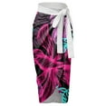 thumbnail image 4 of Gibobby Bañador de una pieza Traje de baño con estampado de flores y cuello en V para mujer Conjuntos de bikini con falda y delantal(Rosa caliente,CH), 4 of 4