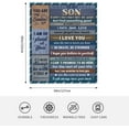 thumbnail image 5 of Gifts for Son, Son Gifts from Mom, Gifts for Adult Son, to My Son Gifts from Mom Dad, Birthday Graduation Gifts for Son, Adult Son Gift Ideas, Gift for My Son Blanket 60"x 50", 5 of 6