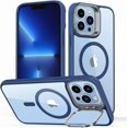 thumbnail image 1 of Funda Magnética Azul Transparente con Soporte para Cámara, Protección Militar, para iPhone 13 Pro Max, 1 of 8