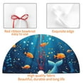 thumbnail image 4 of Sikiie Whimsical Underwater Fantasy 30-48 inches {designName} Print Christmas Tree Skirt Snowman Xmas Tree Skirt with Edge Christmas Decorations for Holiday Party-30", 4 of 7