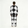 thumbnail image 2 of Men's 2 Pack Pajama Set Long Sleeve Sleepwear Soft Loungewear Pjs Sets, Marble Check Diagonal Black White, 2 of 6