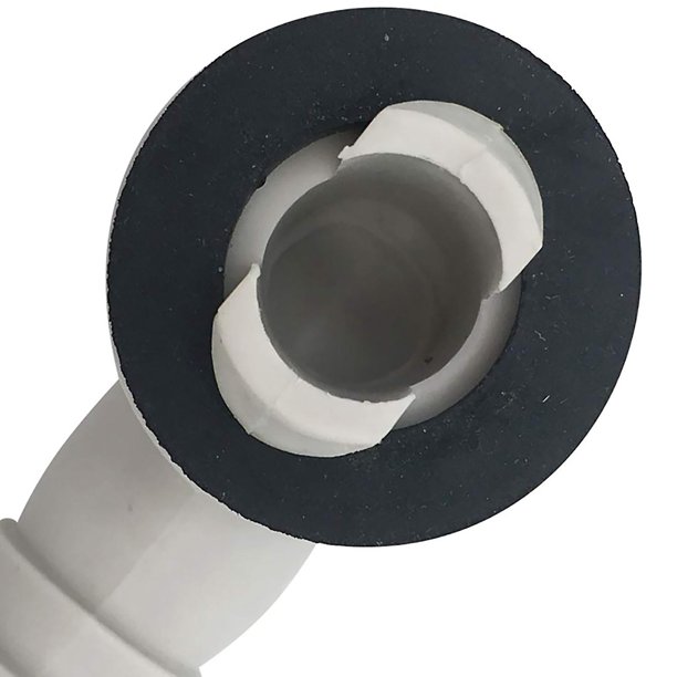 Colocación plástica del codo del conector de la manguera de drenaje de la CA del aire acondicionado con el anillo de goma
