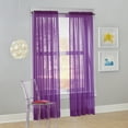 thumbnail image 1 of No. 918 Calypso Sheer Voile Rod Pocket Curtain Panel, 59" x 84", Purple, 1 Panel, 1 of 1