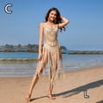 thumbnail image 1 of Camisole Ajourée à Franges à Col en V Style Français pour Femmes Été Vacances au Bord de la Mer/ CS, 1 of 8