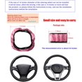 thumbnail image 2 of YISITIAN Bling Elastic Stretch Car Steering Wheel Cover,14.5-15 Inch Crystal Rhinestone Vehicle Steer Wheel Protector,Anti-Slip Diamond Auto Interior Accessories,Universal for Most Cars CJ919-50124, 2 of 6