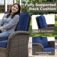 thumbnail image 5 of Bellefurn 5 Pieces Outdoor Patio Furniture Sets with Swivel Rocker Chairs Glider Loveseat and Rattan Coffee Table,Wicker Outdoor Conversation Sets for Porch Deck Backyard Poolside, 5 of 13