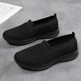 thumbnail image 7 of GUOBIOZIY Womens Walking Shoes Slip on Sock Sneakers Lady Mesh Cushion Platform Loafers Fashion Casual Walking Shoes(Black,9.5), 7 of 7