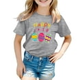 thumbnail image 4 of PMVFHDE T-Shirt d'Été pour Filles à Imprimé Graphique Mignon, Col Rond, Manches Courtes – Haut Décontracté Respirant pour Enfants, Jeux Extérieurs, T-Shirt Décontracté d'Été Gris, 8-9 Ans, 4 of 4