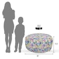 thumbnail image 4 of Floral Pouf Cover with Zipper, Pattern of Spring Tone Hydrangea Flowers Clutter Soft Tone Continuing Nature Art, Soft Decorative Fabric Unstuffed Case, 30" W X 17.3" L, Multicolor, by Ambesonne, 4 of 5