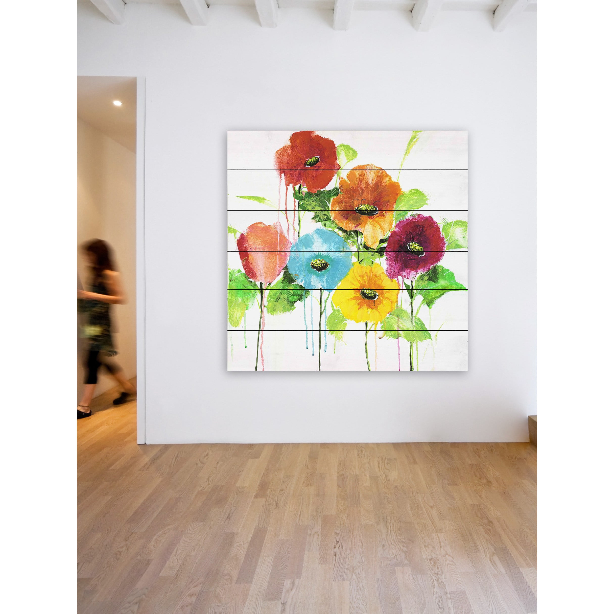 Marmont Hill - "Cheery Bloomers II" by Julie Joy Painting Print on White Wood