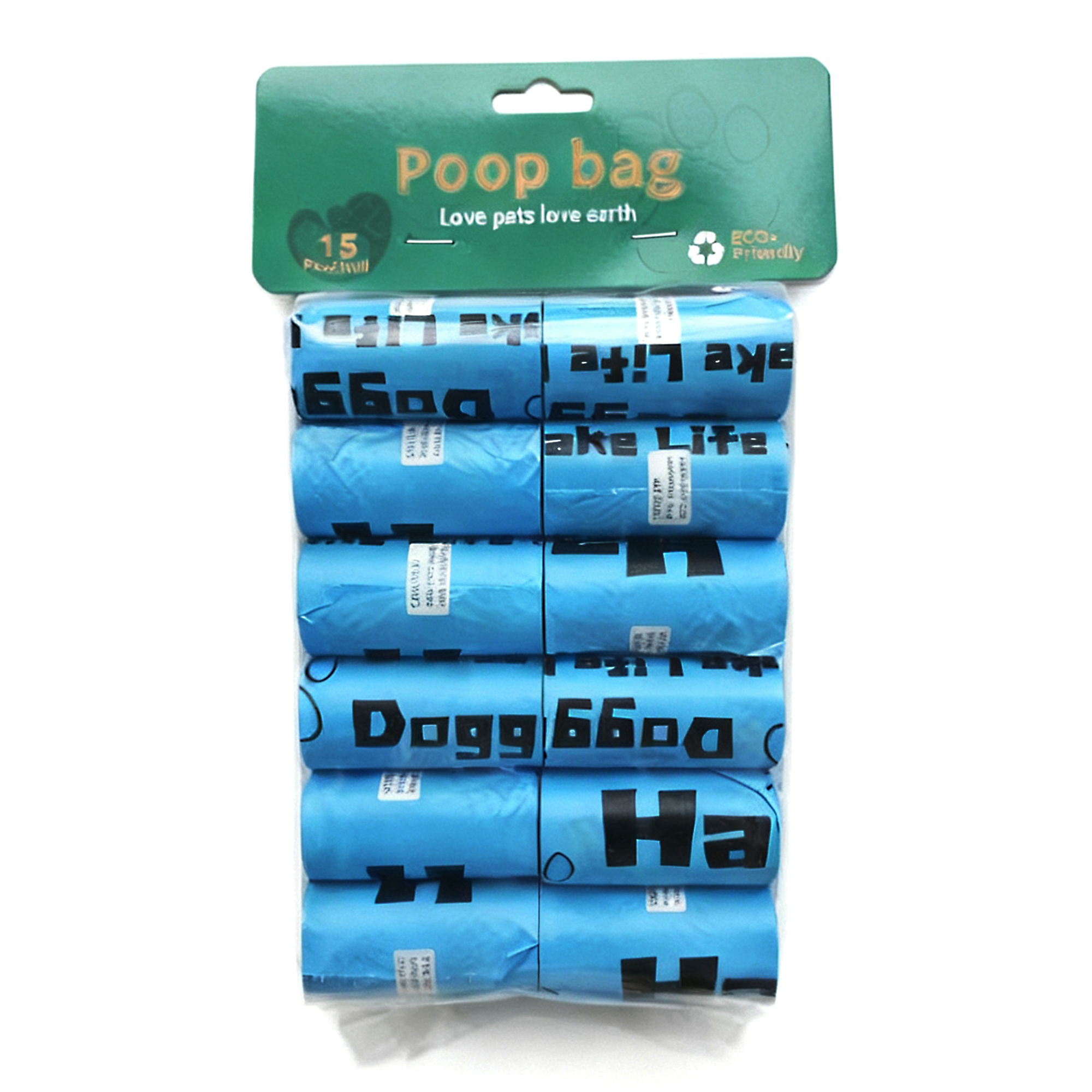Garitin Dog Poop Bags, 24 Rolls 360 Count, Large, Blue photo 7