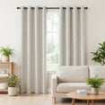thumbnail image 3 of ZOPZO Blackout Curtains, Thermal Insulated, Light Beige, 42W x 63L Inch, Room Darkening Drapes Tree Branches Pattern for Bedroom Modern Home, 3 of 10