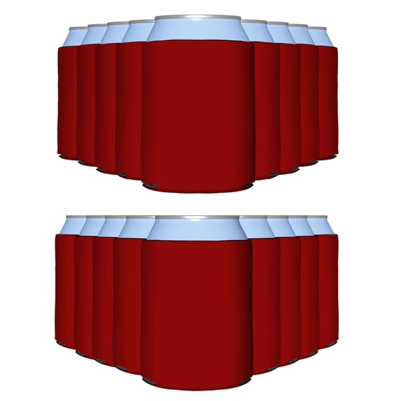 Mangas para Enfriar Latas PartyPrints Roja 12oz/16oz Paquete de 25