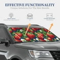 thumbnail image 4 of Kll Strawberry2 Windshield Sun Shade 2-Piece Foldable Car Front Window Sunshade For Most Sedans Suv Truck - Auto Sun Blocker Visor Protector Blocks Max Uv Rays - Medium, 4 of 7