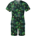 thumbnail image 5 of Abomasnow Mens Hawaiian Sets Casual Short Sleeve Shirts and Shorts Summer 2 Piece Tracksuit Lounge Outfits on Clearance, 5 of 5