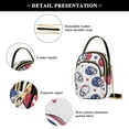 thumbnail image 4 of FORMRS Crossbody Bag for Women Shoulder Cell Phone Purse with Zipper, Cartoon American Football Helmets, 4 of 7