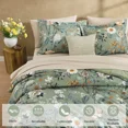 thumbnail image 4 of Amberspace Floral 7-piece Bed in a Bag Queen Comforter Set with Sheets,Terracotta & White, 4 of 7
