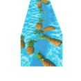 thumbnail image 2 of ABPHQTO Camino de mesa divertido con piñas que flotan en agua pura, decoración de mesa para boda, fiesta, cena, vacaciones, Picnic, 40x180 cm, 2 of 2