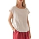 thumbnail image 2 of Blusa holgada informal de lino para mujer, Tops básicos de manga larga, 100%, 2 of 4