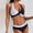 White, variant on Womens Swimsuits Tankini Sets 2 Piece Paddad Push Up Swimsuits Solid Color Swimwear Bathing Suit