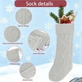 thumbnail image 5 of Cable Knit Christmas Stockings, 18 Inch Diamond Pattern Hanging Stocking, Indoor Outdoor Festive Christmas Decorations for Fireplace Mantel, Christmas Tree, Storage Candy and Christmas Holiday Gifts, 5 of 7